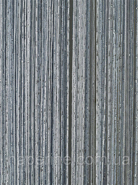 Шторы нити Радуга Дождь кисея 3х3м Белый Серый с люрексом - фото 2 - id-p1385996466
