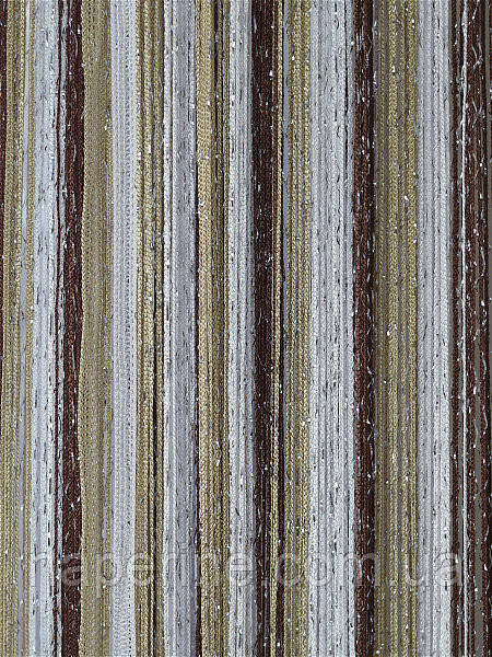 ​​​​​​​Штори нитки Веселка Дощ з люрексом 3 на 3 метри Білий Шоколадний Бежевий