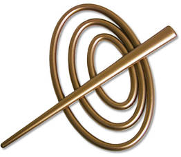 Шпилька для штор ниток Овал, матовий Коричневий