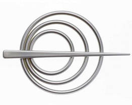 Шпилька для штор ниток Коло, матовий Сріблястий