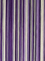 Шторы нити кисея Радуга 3х3м Белый Сиреневый Фиолетовый без люрекса