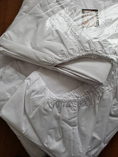 Простирадло біла на резинці Тканина Бязь розміри в асортименті