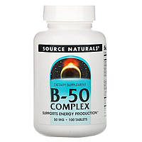 Source Naturals, B-50 Complex (100 таб.), витамины В-50