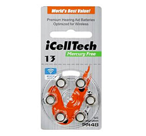 Батарейки для слуховых аппаратов 13 іCellTech Premium (Южная Корея) + Бесплатная доставка Укрпочтой от 500 грн