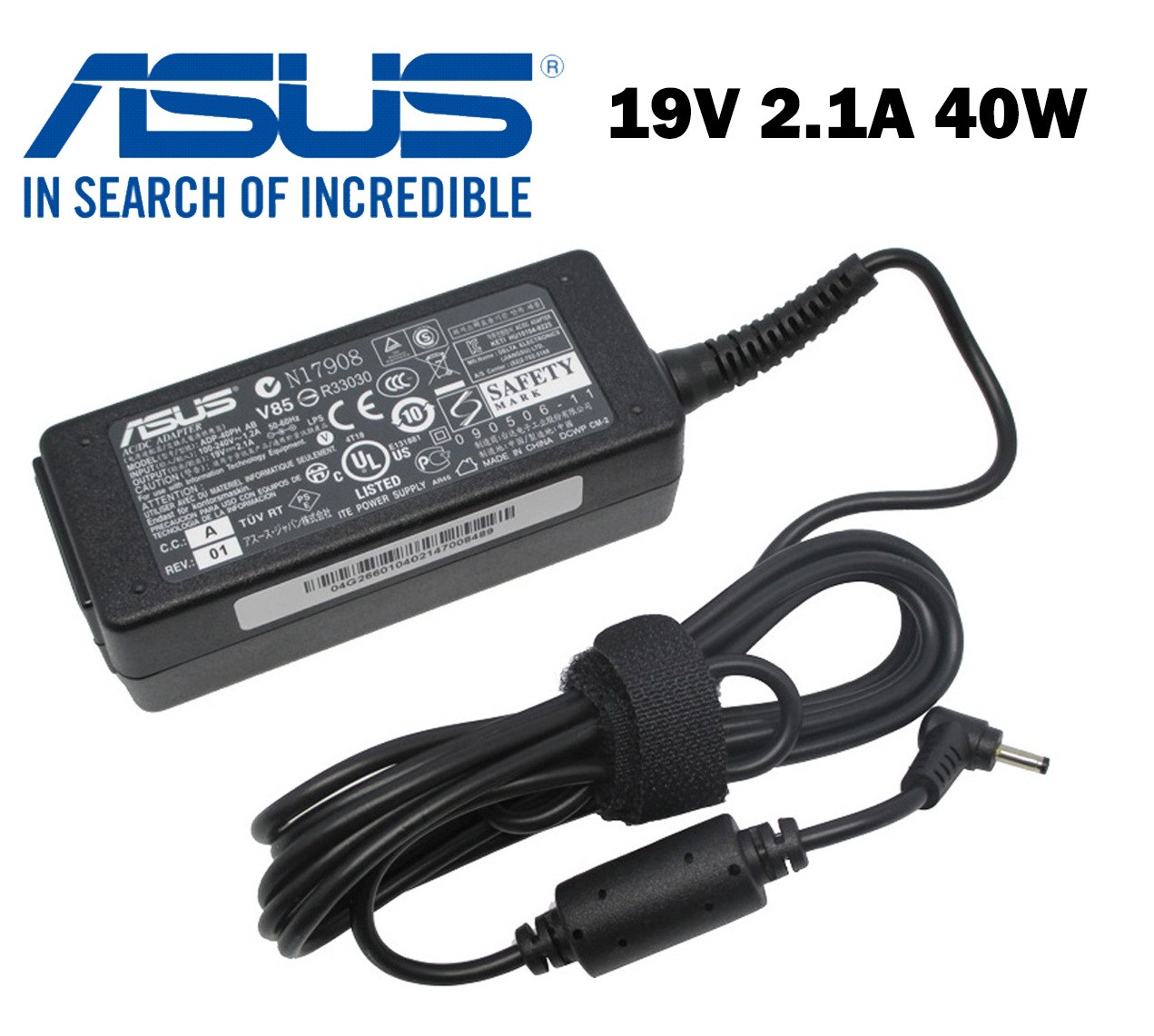 Блок питания для ноутбука Asus  зарядное устройство ASUS Eee PC 1025C (19V 2.1A 40W 2.5 х 0.7 mm)