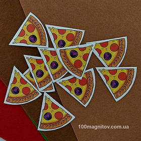 Рекламний магніт у формі "Піцци". Діаметр 90 мм 1