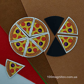 Рекламний магніт у формі "Піцци". Діаметр 90 мм 4