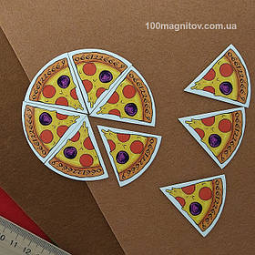 Рекламний магніт у формі "Піцци". Діаметр 90 мм 6