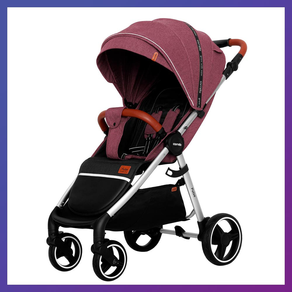 Дитяча прогулянкова коляска - книжка з регульованою спинкою CARRELLO Pulse CRL-5507 Merlot Red червона