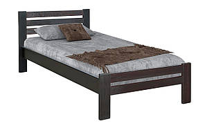 Дерев'яне ліжко Алекс 90х200 + ламелі Меблі Сервіс Горіх (206х102х80 см)