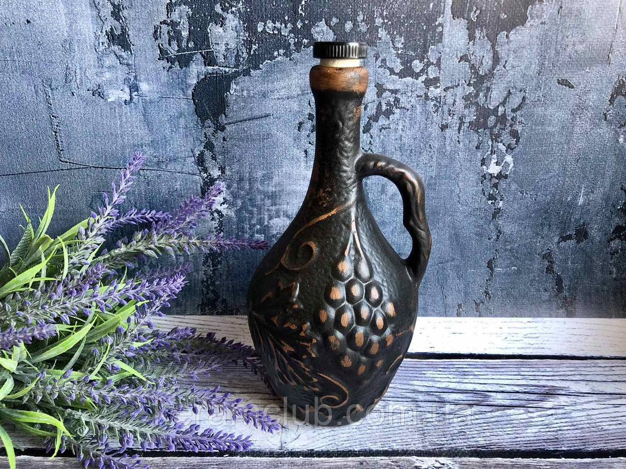 Коньячна глиняна пляшка 700 мл