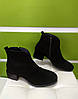 STTOPA демі. Висота 12 см. Розміри 36-45.Напівчоботи великих розмірів шкіряні. Каблук 5 см. 202-3645-5-1 Чорні, фото 4