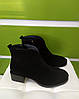 STTOPA демі. Висота 12 см. Розміри 36-45.Напівчоботи великих розмірів шкіряні. Каблук 5 см. 202-3645-5-1 Чорні, фото 3