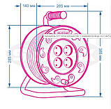Подовжувач SVITTEX на котушці 50 м 2х2,5, фото 2