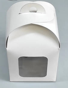 Коробка для паски 120х120х150 мм крейдована біла KPP10