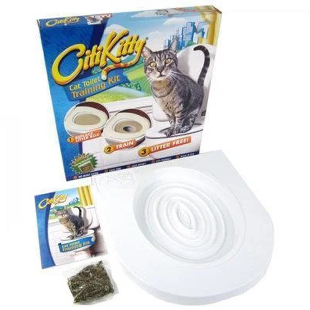 Накладка для привчання кішки до туалету набір CitiKitty котячий Лоток сидіння на унітаз для кота