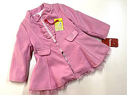 Кашемірове пальто з фатином на дівчинку 80-104 1-3 року
