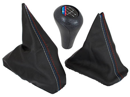 BMW 3 E30 82-94 чохол ручки перемикання передач + важіль ручного гальма + ручка перемикання передач M-Pack 5, фото 1