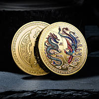 Монета Дракон и Феникс Инь и Ян
