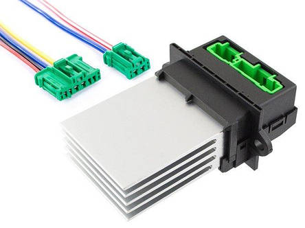 Renault Twingo II резистор печки резистор + 2X вилка (2 контакта + 4 контакта) 3шт комплект, фото 1