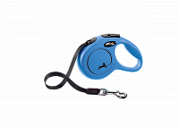 Повідець-рулетка Flexi (Флексі) Classic ХS стрічка для собак дрібних порід 3 м до 12 кг синій
