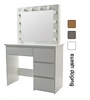 Косметологічний столик Bonro B071 з дзеркалом і LED підсвічуванням (туалетний столик з висувними ящиками) W_7184