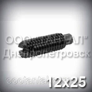 Гвинт М12х25 ГОСТ 1478-93 (DIN 417, ISO 7435) — гужон установлювальний із циліндричним кінцем, фото 1