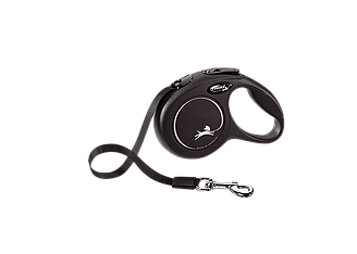 Повідець-рулетка Flexi (Флексі) Classic ХS стрічка для собак дрібних порід 3 м до 12 кг чорний