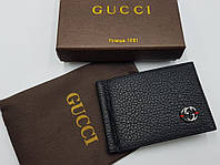 Зажим для денег Gucci кожаный