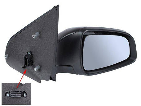 Opel Astra III H 2003 - зовнішнє дзеркало електро з підігрівом чорне праве, фото 1