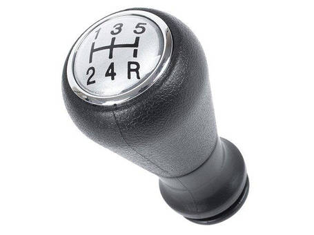 Peugeot 207 ручка перемикання передач срібло + чорна схема 5 передач, фото 1