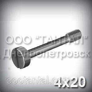 Гвинт М4х20 ГОСТ 10336-80 оцинкований невипадаючий з отвором в циліндричній головці, фото 1