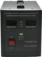 Стабілізатор FORTE TDR-2000VA напруги релейного типу, потужність 2000 ВА, точність 8%, вага 5,33 кг 22650