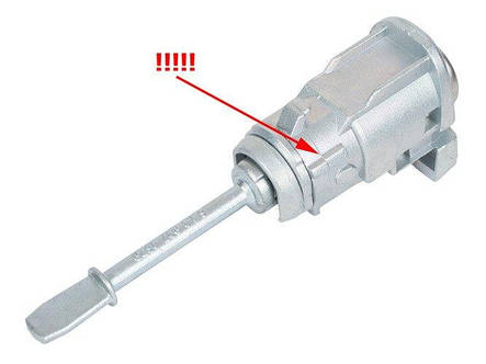 Seat Ibiza III 02-08 личинка замка передньої лівої двері, арт. DA-4968, фото 2