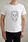 Біла чоловіча футболка в стилі Casual з принтом Лев, фото 2
