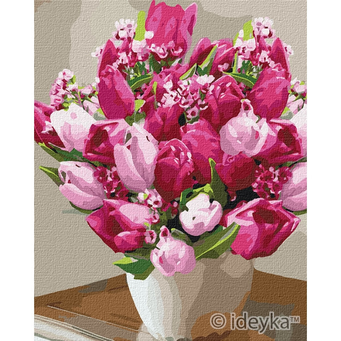 Картина за номерами. Букети "Яскраві тюльпани" 40 * 50см KHO3006
