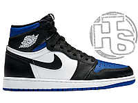 Мужские кроссовки Air Jordan 1 Retro High Royal Toe Black Blue White 555088-041