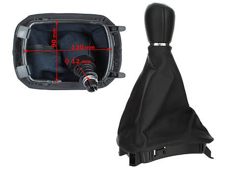 Seat Leon і 99-06 ручка перемикання передач чорний + чохол із рамкою 5 передач, з дефектом арт. DA-20876, фото 2