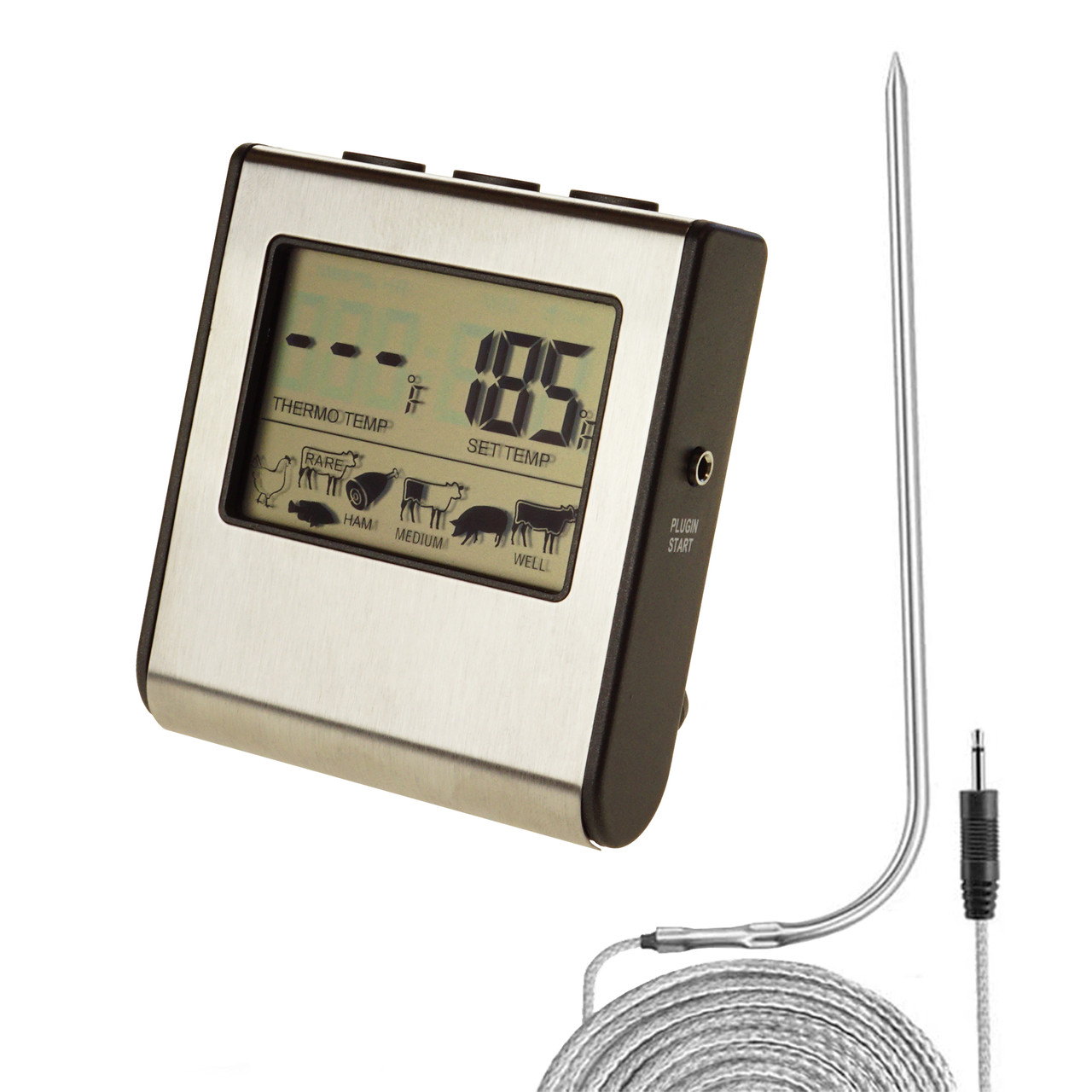 Кулінарний термометр з виносним щупом Supretto, електронний на магнітах з РК-дисплеєм (Арт. 5984)