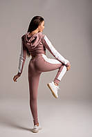 Спортивний костюм жіночий з капюшоном SweetJama Пудра