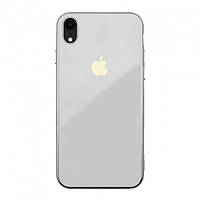 Чехол стеклянный Glass case для IPhone Xr (03) White белый