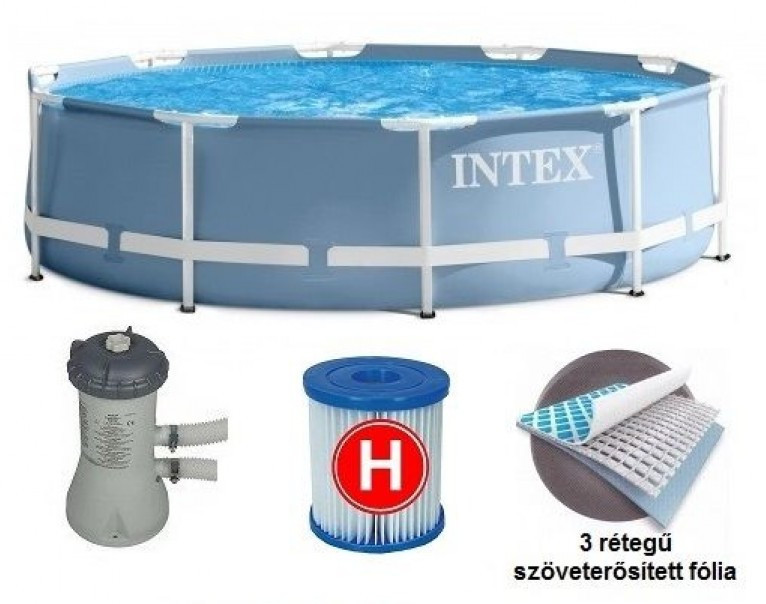 Круглий каркасний басейн Metal Frame Pool Intex 28702 (Интекс 28202)