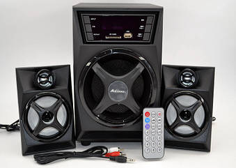 Потужні колонки для пк + сабвуфер 2.1 AiLiang USBFM-F32DC-DT (2x3 Вт + 10 Вт)