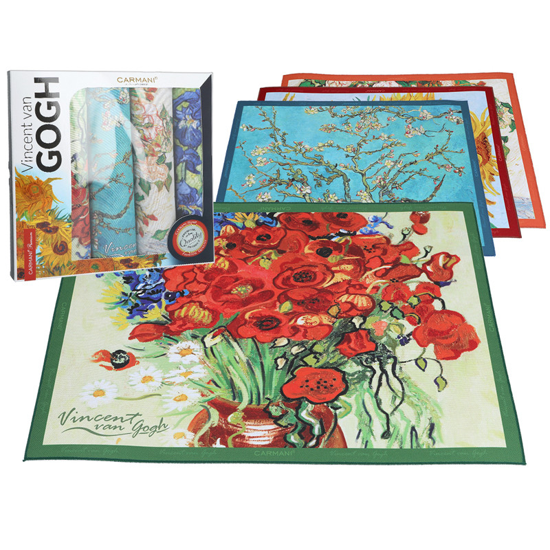 Набір серветок під тарілку 4шт Ван Гог Мікс - квіти, 39,5х29 см, фото 1