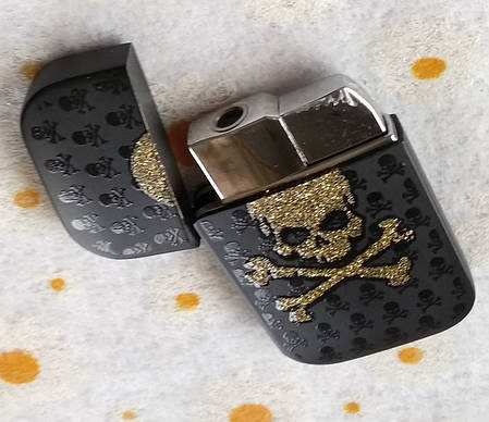 Запальничка LIGHTER золоте напилення. Полум'я вітрозахисні, фото 2