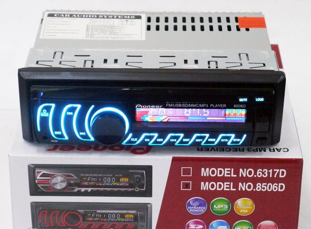 Автомагнітола 8506D знімна панель RGB мульти підсвічування Usb Fm Aux, фото 1