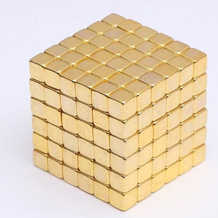 Неокуб Neocube в боксі квадратики золото (Тетракуб)