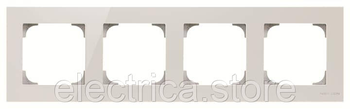 8574 CB Рамка 4 пости Sky біле скло 2CLA857400A3001, фото 1
