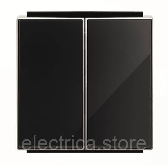 8511 CN Клавіша подвійна Sky чорне скло 2CLA851100A2501, фото 1