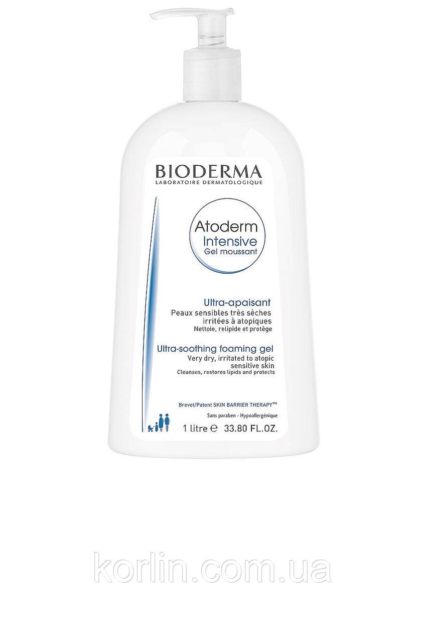 Bioderma Atoderm Intensive Gel Moussant Очисний Мус Для Тела Біодерма Атодерм Інтенсив Мус 1 літр ФРАНЦІЯ